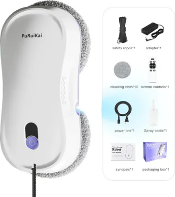 Immagine prodotto di Robot per la pulizia dei vetri, funzionamento con telecomando, , BIANCO, UE, Sì