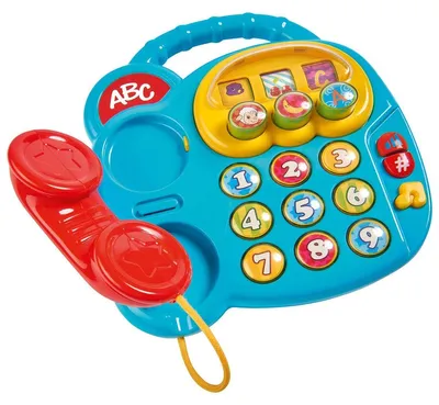 Immagine prodotto di Telefono giocattolo educativo per bambini - Con rulli girevoli e suoni - 20 cm - Da 6 mesi