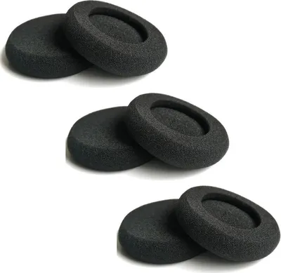 Produktbild von Somstyle 6x Ersatz-Ohrpolster für Kopfhörer - Ø 50 MM - Schwarz