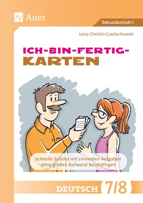 Produktbild von Ich-bin-fertig-Karten Deutsch Klassen 7-8