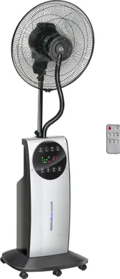 Produktbild von HOMCOM Nebel Ventilator mit Sprühnebel Standventilator mit Wasserkühlung Schwarz