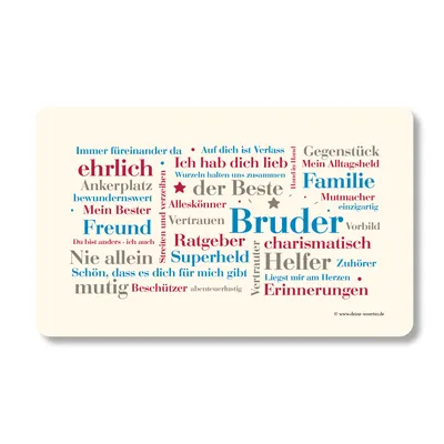 Produktbild von Frühstücksbrettchen Bruder Wörter