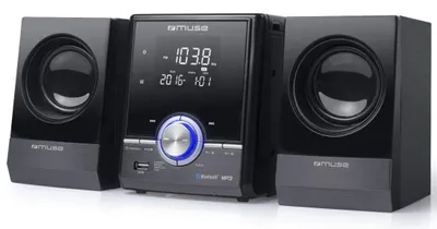 Produktbild von Muse M-38 BT, Heim-Audio-Mikrosystem, Schwarz, 1 Disks, China, 10 W, FM
