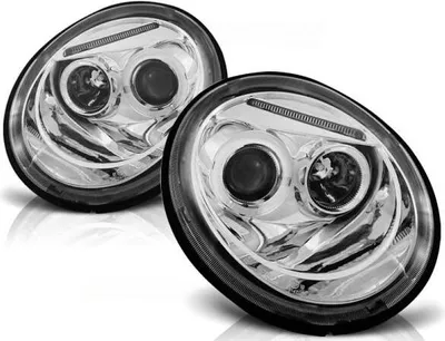 Produktbild von LED Angel Eyes Scheinwerfer passend für VW New Beetle 98-05 chrom