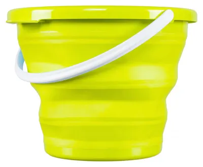 Produktbild von Faltbarer Eimer - 10 Liter - grun - Kunststoff und Gummi - Camping-eimer