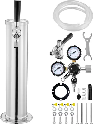 Immagine prodotto di SucceBuy kit torre kegerator a rubinetto singolo - servizio di birra premium a casa. Questo kit SucceBuy offre una soluzione premium per servire la birra a casa.