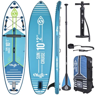Obrázok produktu pre Skiffo Sun Cruise 10'2'' SUP Stand-Up Paddle Board - prémiový balík vrátane pádla, tašky, pumpy a nafukovacej plutvy