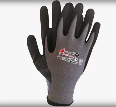 Produktbild von 12 Paar Schutzhandschuhe Nylon Arbeitshandschuhe Sicherheitshandschuhe (RBLACKFOAM-SB_8)