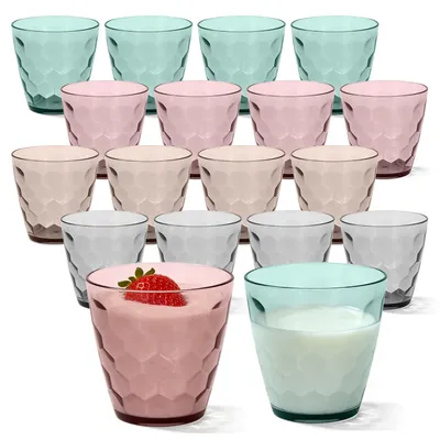 Trinkgläser-Set, 12 Stück, 325 ml, Kunststoff, unzerbrechlich