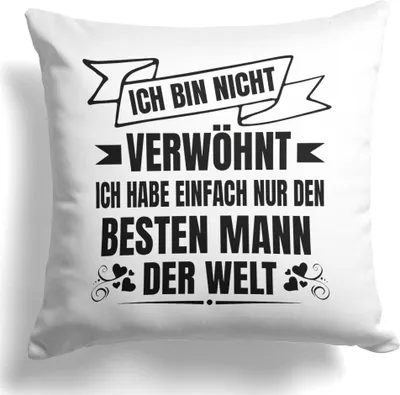 Produktbild von 22Feels Ehefrau Geschenk Hochzeitstag Frauen Deko Kissen Geburtstag Valentinstag Sie Ehepaar Dekoration Liebe Wohnaccessoire Wohnzimmer Schlafzimmer Couch