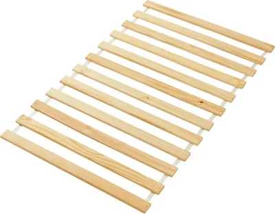 A wooden bed slat base on a white background.