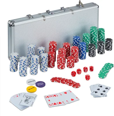 Image de relaxdays 10031553_0 relaxdays Pokerkoffer Kartenspiel