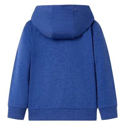 Produktbild von vidaXL Kinder-Kapuzenpullover mit Reißverschluss Dunkelblau Melange 104