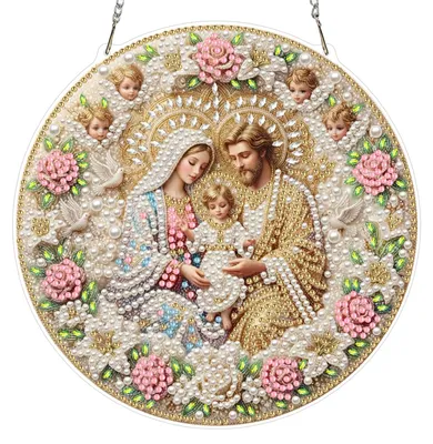 Perlen-Diamond-Art Hänge-Kit Krippenszene, DIY-Set