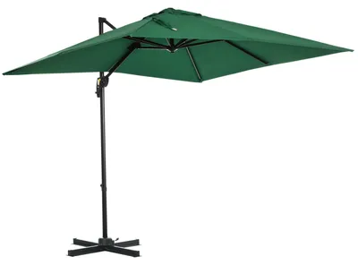 Immagine prodotto di Ombrellone da Giardino 250x250 cm a Manovella con Rotazione 360° e Parasole Regolabile Verde