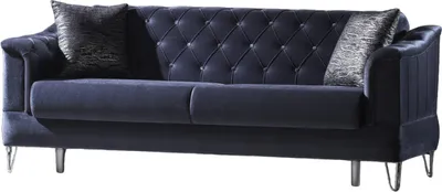 Produktbild von Villa Möbel Sofa Guido Anthrazit 2-Sitzer Relax- und Bettfunktion, pflegeleichter Mikrofaser Samtstoff, inkl. Kissen