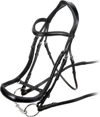 Produktbild von Velociti - Cavesson-Zaum, Leder ER1094 (Pony) (Schwarz)