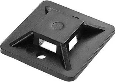 Immagine prodotto di Supporto per fascette, autoadesivo, 20x20 mm, nero, 10 pezzi
