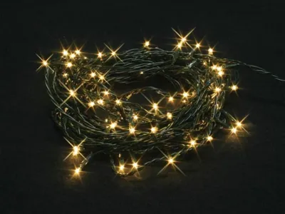 Image de Burstlight Led - 20 M - 220 Lampes Blanc Chaud (44 Flash) - Fil Vert - 24 V