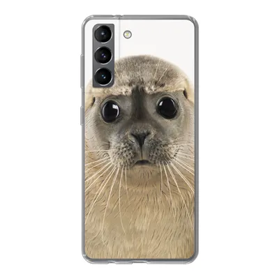 Produktbild von MuchoWow® Handyhülle Schutzhülle Hülle für Samsung Galaxy S21 Jungen - Robbe - Kinder - Mädchen - Tiere Silikon Softcase Handy Hülle - Softcase