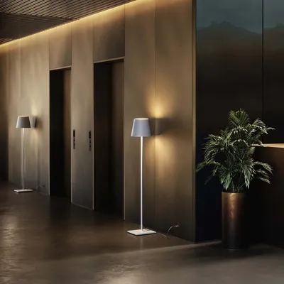 Produktbild von Poldina Stehleuchte Dunkelgrau 230V mit dimmbarem Stehleuchte 28x150cm - Modernes Design aus Aluminium