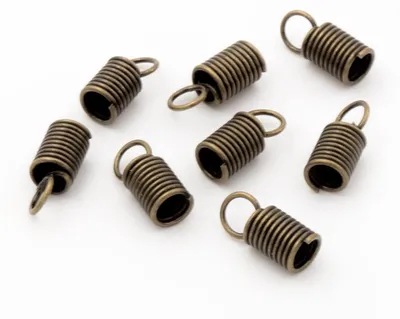 Produktbild von Vintageparts 40 Endkappen antik Bronze für 3 mm Bänder