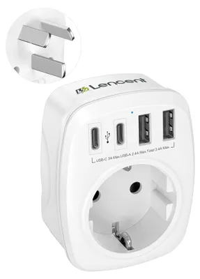 Productafbeelding van Reisadapter voor Australië, EU-naar-Australië Type I-reisadapter