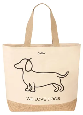 Immagine prodotto di Borsa da spiaggia Cawö "We Love Dogs", 40 x 55 cm, colore nero