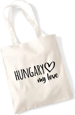 Produktbild von Huuraa Jutebeutel Hungary my love 10 Liter Natural Baumwolle Tasche Geschenkidee