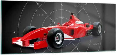 Produktbild von Bilder auf glas - Formel F1 Auto Geschwindigkeit - 100x40cm - Glasbilder - Wandbilder - Kunstdruck - zum Aufhängen bereit - Wanddekoration aus Glas - Glas Bilder - Wandbild auf Glas - GAB100x40-2255