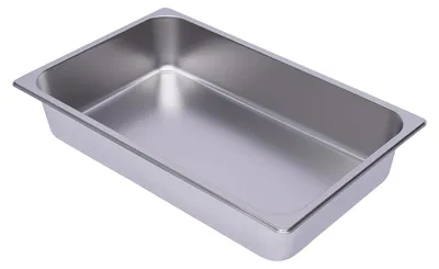 Image de Récipients GN - Gastronorm 1/1 - Acier inoxydable - Lot de 6 - 53 x 33 x 10 cm (profondeur 100 mm) - Pour la restauration, les buffets, la traiteur - Argent