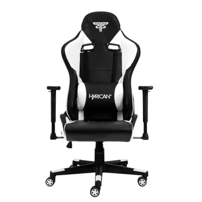 Produktbild von Hyrican Striker "Tank" Gaming Stuhl, Kunstleder, 3D-Armlehnen, Stahlrahmen, schwarz/weiß