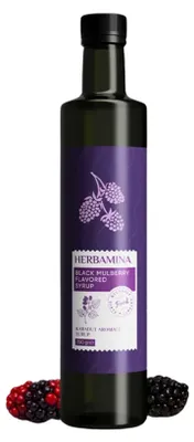 Produktbild von Herbamina | Sirup mit Schwarze Maulbeeraroma 350g