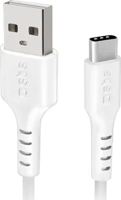 Image de Sbs Tecablemicroc15W Câble Usb-A - Usb-C 1,5M - Blanc