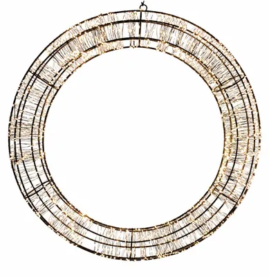 Produktbild von LEX LED Dekokranz 40 cm 1400 LEDs warmweiß Timer Dimmer Fernbedienung, KI-generiertes Bild