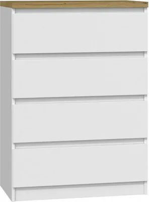 Produktbild von Roe Furniture | Kommode Weiß - Artisan Elegance - 60 cm - 4 Schubladen - Funktionalität und Stil