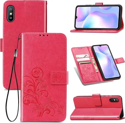 Produktbild von König Design Hülle kompatibel mit Xiaomi Redmi 9A Kunstleder Handyhülle - Handy Case Rosa
