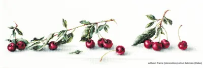 Zdjęcie produktu dla Zestaw do haftu krzyżykowego Luca-S "Wiśnia", wzór liczony, 55,5x15,5cm