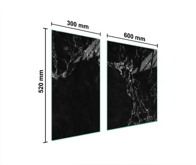 Produktbild von Glasschutzplatte Für Herd 90X52 Marmor