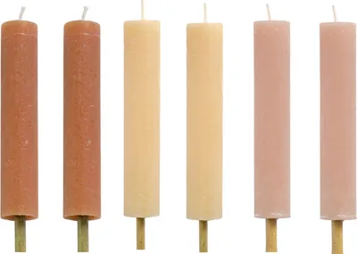 Produktbild von Cactula 6 Fackel-Kerzen für draußen Honey | Länge 68 cm | 3,8 x 20 cm | 10 Brennstunden