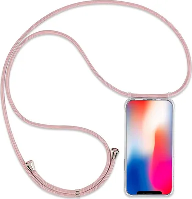 Obrázok produktu pre Silikónové puzdro pre Apple iPhone X/XS s ružovým remienkom A1865