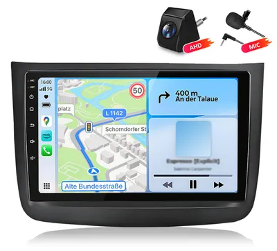 Immagine prodotto di Autoradio 10 pollici con fotocamera e microfono, compatibile con Mercedes-Benz Vito Viano W639 (2003-2015), con CarPlay, Android Auto, WiFi, GPS, navigatore, RDS, DSP, DAB+ e Bluetooth. Memoria: 4 GB di RAM e 64 GB di spazio di archiviazione