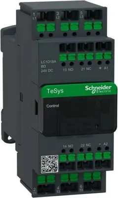 Immagine prodotto di Schneider Electric SCHÜTZ 3P 18A AC3 24VDC SNAPIN (LC1D18ABD)