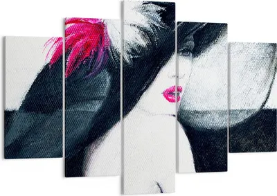 Produktbild von Bild auf Leinwand - Leinwandbild - Frau Modell - 150x100cm - Wand Bild - Wanddeko - Wandbilder - Leinwanddruck - Bilder - Kunstdruck - Wanddekoration - Leinwand bilder - Wandkunst - EA150x100-4020