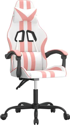 Produktbild von Gaming-Stuhl Weiß und Rosa Kunstleder