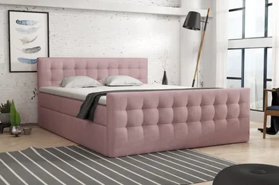 Produktbild von FEDVE Boxspringbett Schlafzimmerbett PUMIKAS LUX mit 2 Bettkasten, Doppelbett mit Bonell-Matratze und Topper 180x200