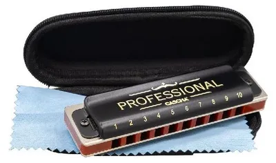 Produktbild von Professional Blues Harmonica in C (incl. case and cleaning cloth)