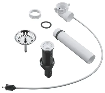 Obrázok produktu pre GROHE 40986SD0, Pop-up waste, Čierna, Nerezová oceľ, Biela, Grohe, 3,5 cm