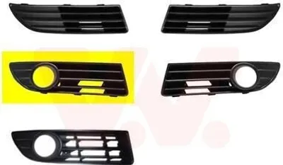 Produktbild von VAN WEZEL Lüftungsgitter Grill Stoßfänger für VW POLO (9N) mit Loch/Löchern für Nebellampen