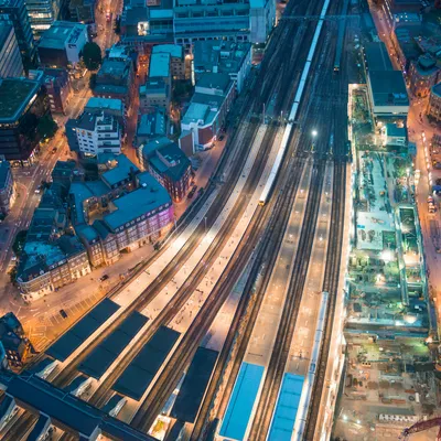 Produktbild von Muralo XXL Selbstklebende FOTOTAPETE LONDON Nacht Aussicht Vogelperspektive (B) 405 cm x (H) 270 cm Tapete Wandtapete WOHNZIMMER SCHLAFZIMMER 4560